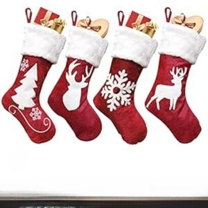 Festive Red 18inch Christmas Stockings Set